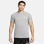 Nike Men's Heathered Short-Sleeve Hydroguard Swim Shirt